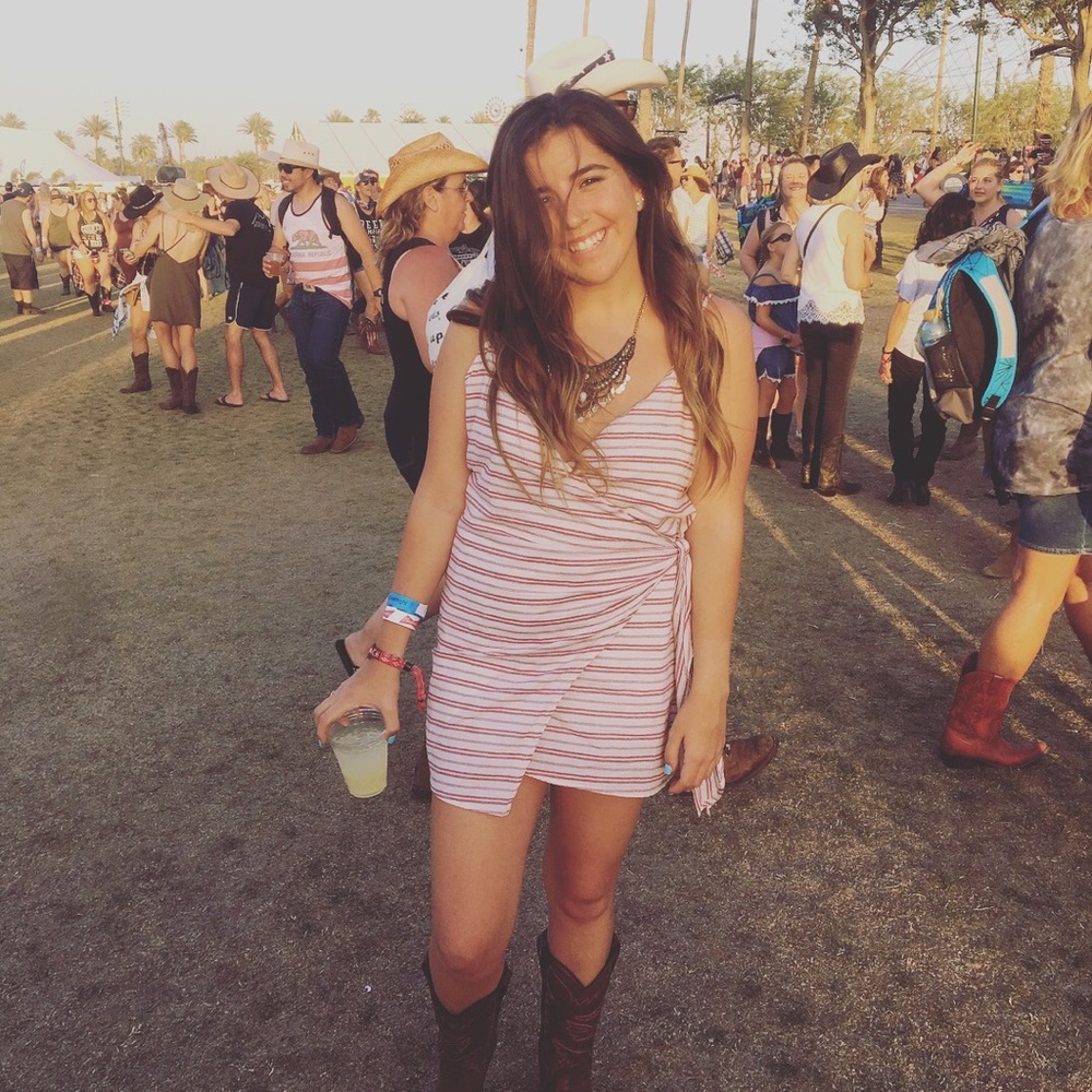 Stripped wrapp dress